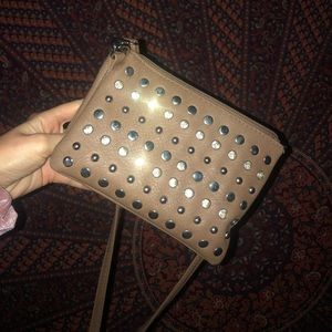 light brown bedazzled purse!